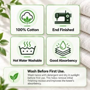 features of kerala thorthu from yatta - 100% Cotton, End Stitched