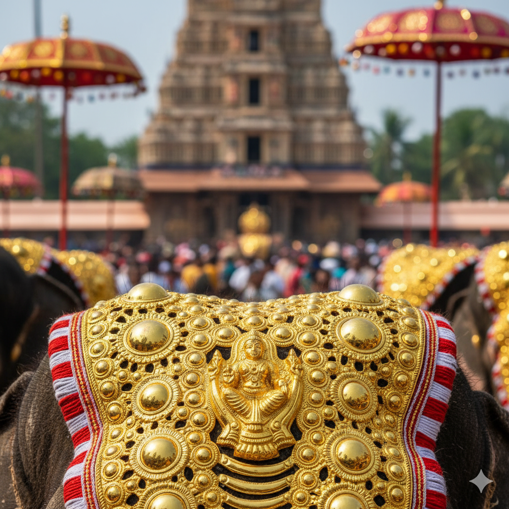 The Golden Splendor: Unveiling the History and Mystical Significance of Nettipattam, Kerala’s Regal Elephant Ornament