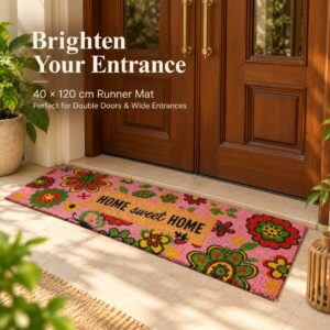 Kerala Coir Door Mat Runner Pink – 40×120 cm - Image 2