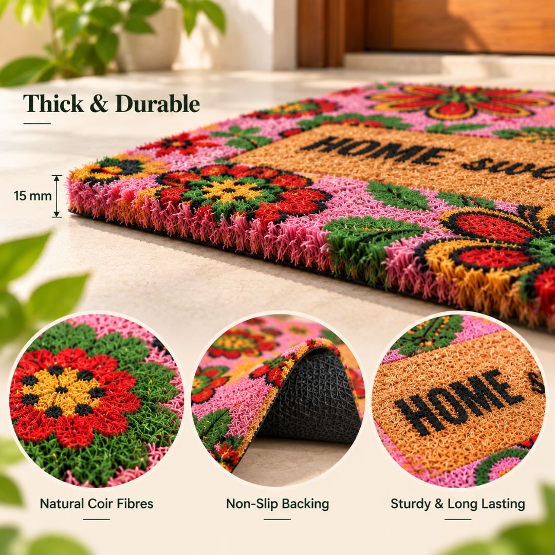 Kerala Coir Door Mat Runner Pink – 40×120 cm - Image 5