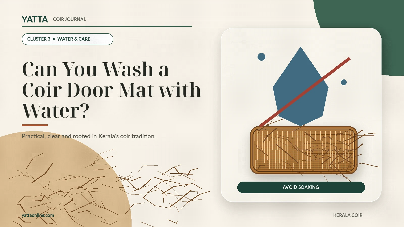 Can You Wash a Coir Door Mat with Water?