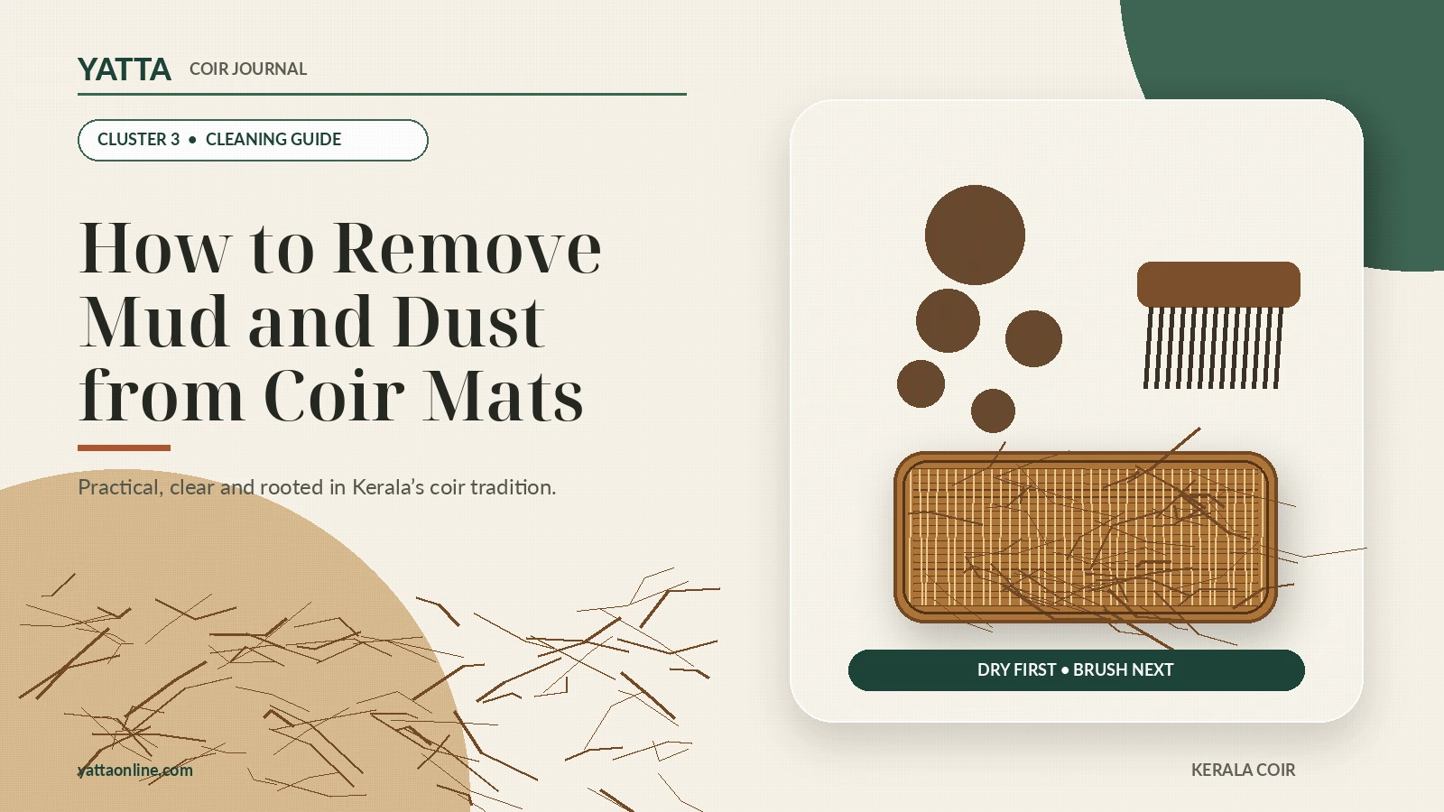 How to Remove Mud and Dust from Coir Mats